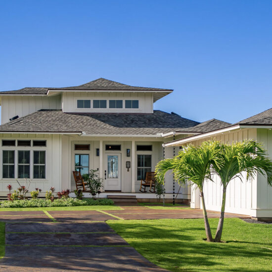 Classic Island Homes custom build general contractor Kauai house front photo