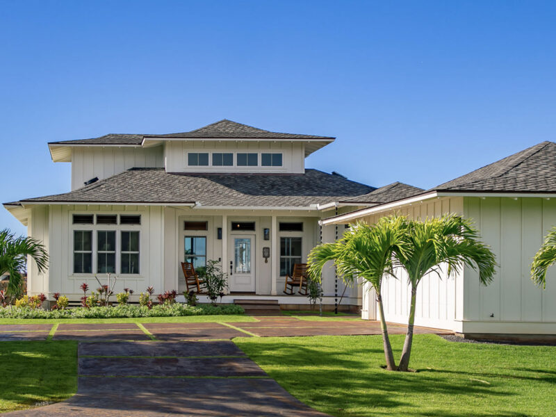 Classic Island Homes custom build general contractor Kauai house front photo